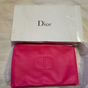 Pink/Red Dior makeup bag NEW